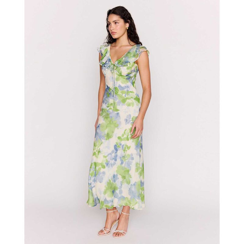 MINKPINK Carrie Ruffled Midi Dress image number 3